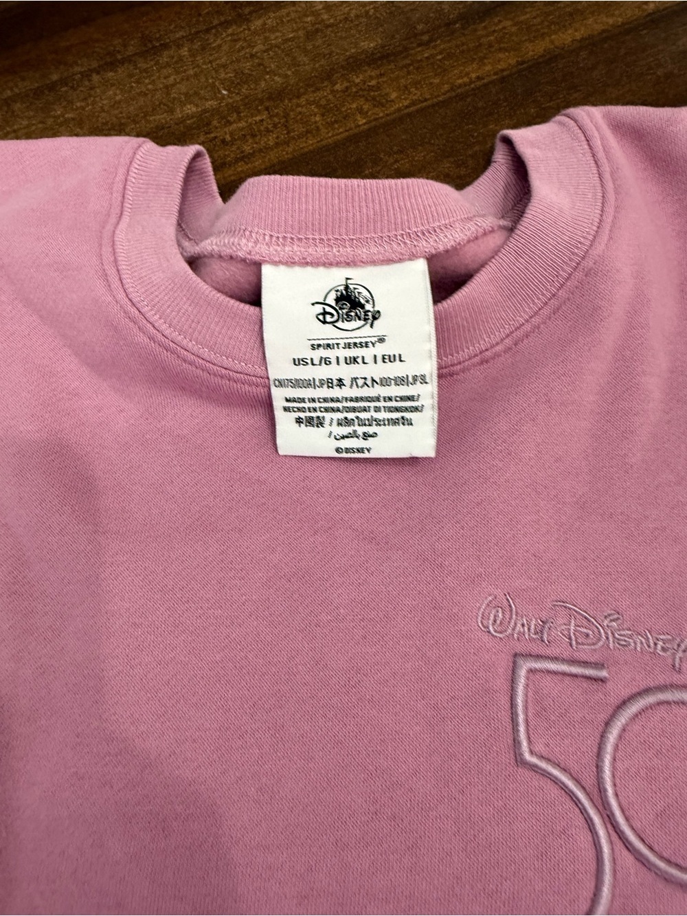 Disney Spirit Jersey Pink Sequin-Striped Crewneck Sweatshirt - Picture 7 of 8
